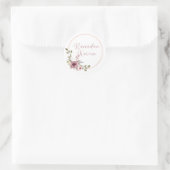 フローラフレームラマダンカレムラマダンステッカー ラウンドシール (バッグ)