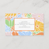 フローラフレームレトロ カラフル 名刺 (裏面)