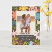 フローラフレーム写真の母の日 カード (黄色い花)