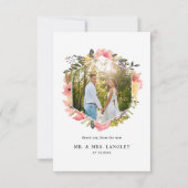 フローラフレーム写真サンキューカード サンキューカード (正面)