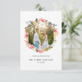 フローラフレーム写真サンキューカード サンキューカード (スタンド正面)