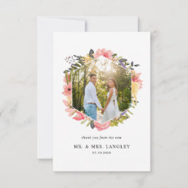 フローラフレーム写真サンキューカード サンキューカード