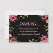 フローラフレーム卒業Thank Youフォトカード サンキューカード (正面)