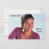 フローラフレーム卒業Thank Youフォトカード サンキューカード (裏面)