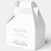 フローラフレーム宗教的結婚モノグラム切り妻 フェイバーボックス (裏面)