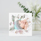 フローラフレーム新生児メリークリスマス シーズンカード (スタンド正面)