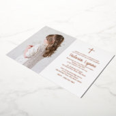 フローラフレーム最初の写真との通信 箔シーズンカード (回転した状態)