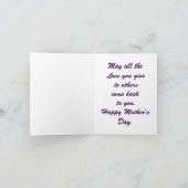 フローラフレーム母の日のグリーティングカード カード (内部)