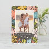 フローラフレーム母の日の写真カード カード (スタンド正面)