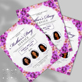 フローラフレーム母の日の教会サービスフライヤー チラシ