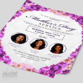 フローラフレーム母の日の教会サービスフライヤー チラシ