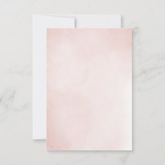 フローラフレーム洗礼ベビーガール 招待状 (裏面)