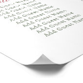 フローラフレーム結婚宗教的な座席表 ポスター (角)