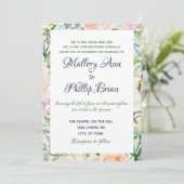 フローラフレーム結婚式招待状 招待状 (スタンド正面)