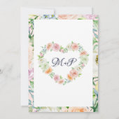 フローラフレーム結婚式招待状 招待状 (裏面)