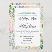 フローラフレーム結婚式招待状 招待状 (正面/裏面)