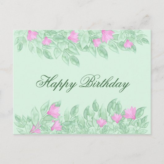 フローラフレ縁どームハッピーバースデーフローラ配置 シーズンポストカード (正面)