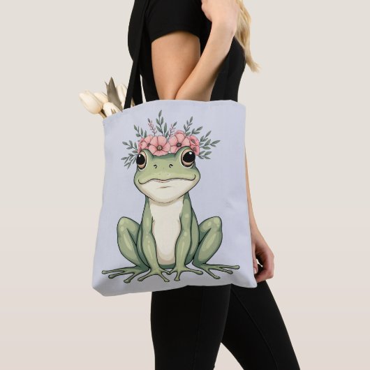 フローラフロッお洒落グコテージコアアート トートバッグ (クローズアップ)