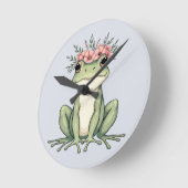 フローラフロッお洒落グコテージコアアート ラウンド壁時計 (傾斜)
