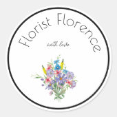 フローラフローリストとラブブーケ ラウンドシール (正面)