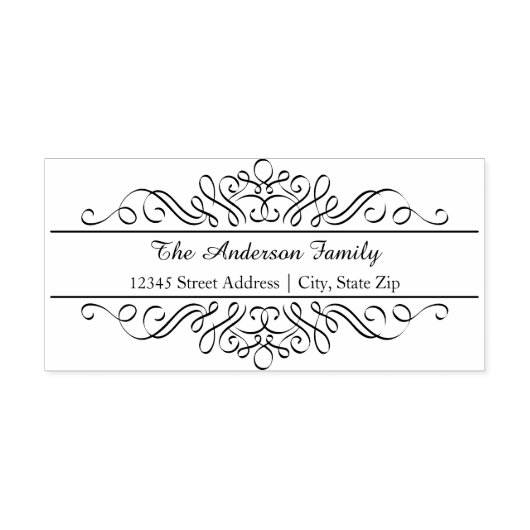 フローラフローリッシュ – アドレスのインク入力スタンプ セルフインキングスタンプ (デザイン)