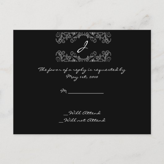 フローラフローリッシュRSVPカード インビテーションポストカード (正面)