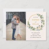 フローラフープ編集可能カラー日付カードの保存 招待状 (正面)