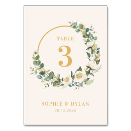 フローラフープ編集可能結婚カラーのテーブル番号 テーブルナンバー