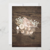 フローラフ素朴ラワーカントリーウッ結婚ドズ 招待状 (裏面)