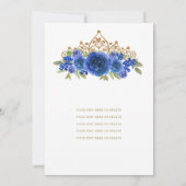 フローラブクラシックルー金ゴールドティ王室のアラキンセアニラ 招待状 (裏面)