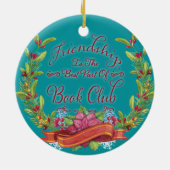 フローラブッククラブフレンドシップクリスマスホリデー セラミックオーナメント (裏面)