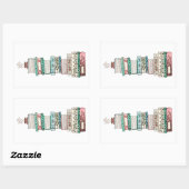 フローラブックスタックステッカー 長方形シール (シート)