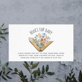 フローラブックベビーシャワー書要求エンクロージャ プレイスカード