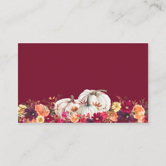 フローラブックリクエスト赤ちゃんシャワーエンクロージャカード 名刺 (裏面)