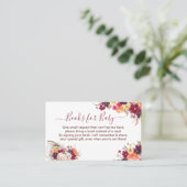 フローラブックリクエスト赤ちゃんシャワーエンクロージャカード 名刺 (スタンド正面)