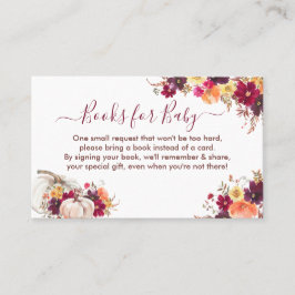 フローラブックリクエスト赤ちゃんシャワーエンクロージャカード 名刺