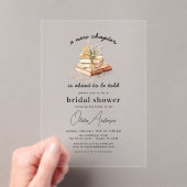フローラブック新しいチャプター開始ブライダルシャワー アクリル招待状 (インサイチュ (ポータブル))
