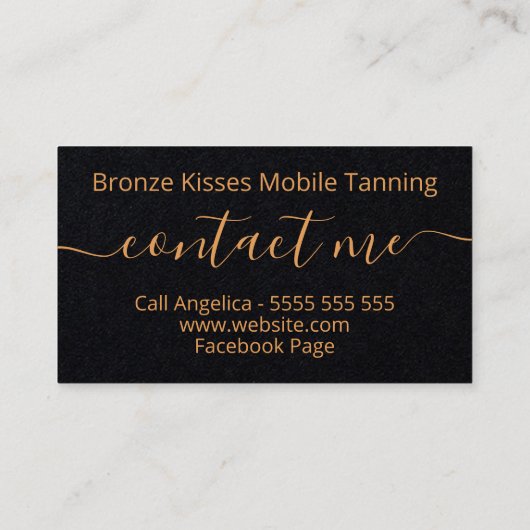 フローラブモダンラック及びブロンズの移動式スプレータン 名刺 (裏面)