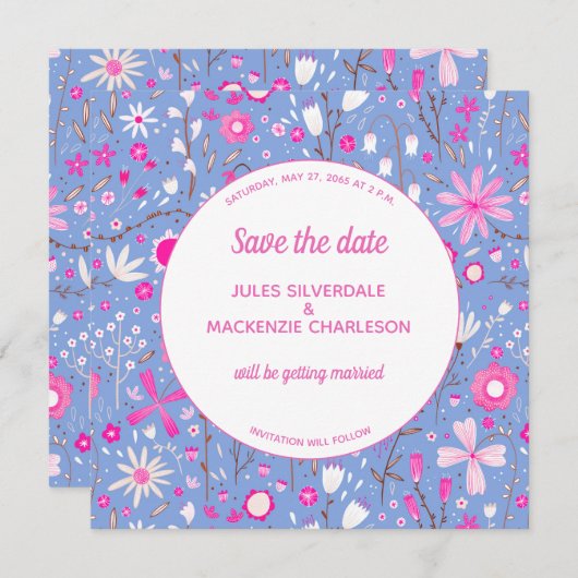 フローラブモダンルー結婚ズ セーブザデート (正面/裏面)