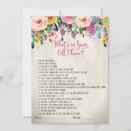 フローラブライダルシャワーあなたの携帯電話のゲームの中に何がある