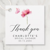 フローラブライダルシャワーありがとう フェイバータグ (正面)