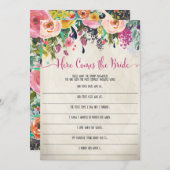 フローラブライダルシャワーこ来この花嫁ゲーム 招待状 (正面/裏面)