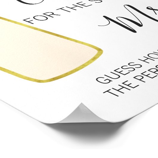 フローラブライダルシャワーはコークの数を推測する ポスター (角)