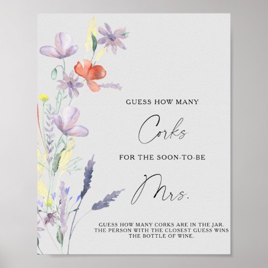 フローラブライダルシャワーは何本のコルクを推測 ポスター (正面)