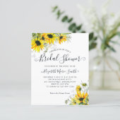 フローラブライダルシャワーひまわり黄色招待状 (スタンド正面)