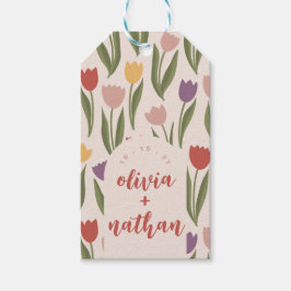 フローラブライダルシャワーま結婚たはパーソナライズされた ギフトタグ