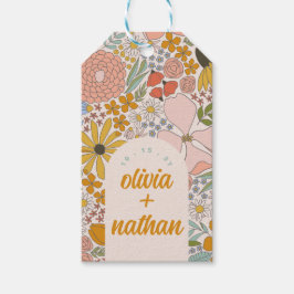 フローラブライダルシャワーま結婚たはパーソナライズされた ギフトタグ
