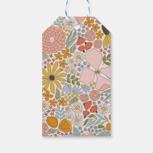 フローラブライダルシャワーま結婚たはパーソナライズされた ギフトタグ (裏面)