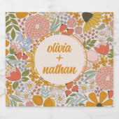 フローラブライダルシャワーま結婚たはパーソナライズされた ビールラベル (シングルラベル)