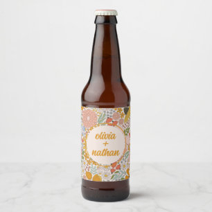 フローラブライダルシャワーま結婚たはパーソナライズされた ビールラベル